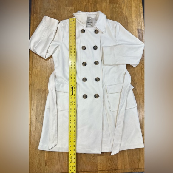 Old Navy White Double-Breasted Trench Coat with Belt Womens - XL - Picture 4 of 14